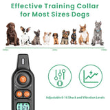 Dog Training Collar, (1 Or 2 Pack) 2019 Updated 3 Channels Shock Collar for Dogs with 2600ft Remote, Beep Vibration Shock 3 Modes Fully Waterproof Dog Shock Collar for Small/Medium/Large Dogs