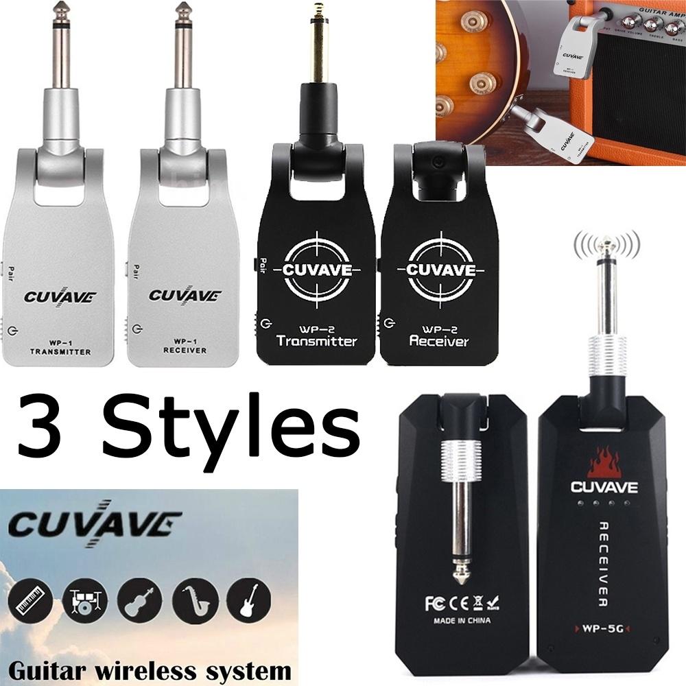 Wireless Guitar System, Transmitter &amp; Receiver Wireless Built-in Rechargeable Lithium Battery 30M Transmission Range for Electric Guitar Bass (3 Styles Optional)