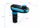 Bluetooth FM Transmitter, Wireless Radio Adapter Hands-Free Car Kit wit Dual USB Ports,TF Card Mp3 Player