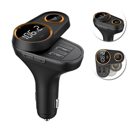 Bluetooth FM Transmitter Car Mp3 Player Wireless In-car Audio Radio Adapter Charger Wireless Dual USB Port Handsfree Call